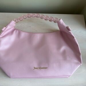 New Juicy Couture Light Pink Crossbody Bag w/ Beaded Handles & Removable Strap